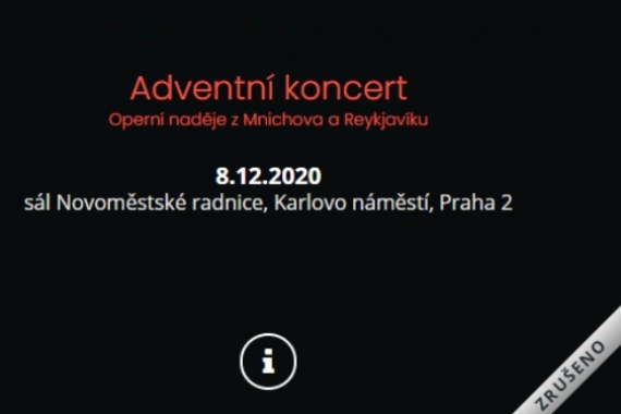 Adventní koncert / Operní naděje z Mnichova a Reykjavíku - ZRUŠENO